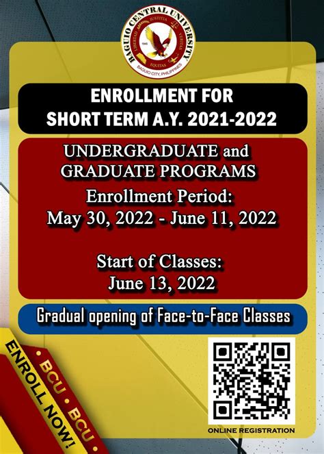 ENROLLMENT SCHEDULE FOR SHORT .